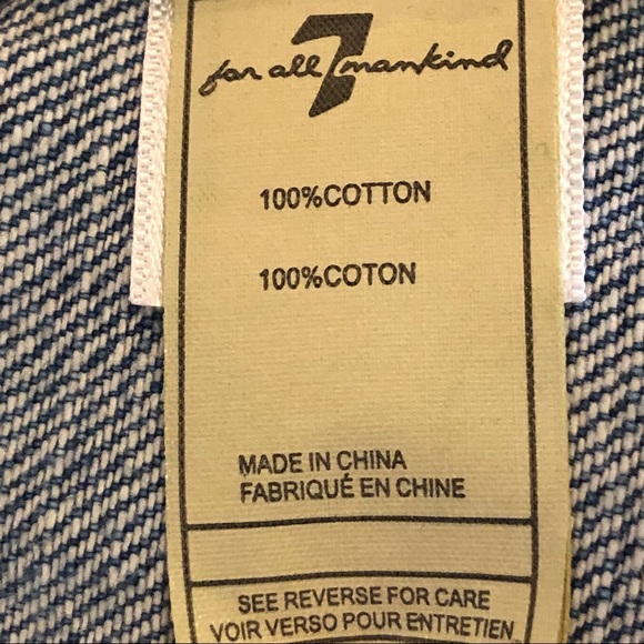 7 For All Mankind • KIND Distressed Denim Jacket - M - Picture 9 of 10